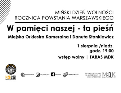 "W pamięci naszej - ta pieśń" - koncert plenerowy w MDK