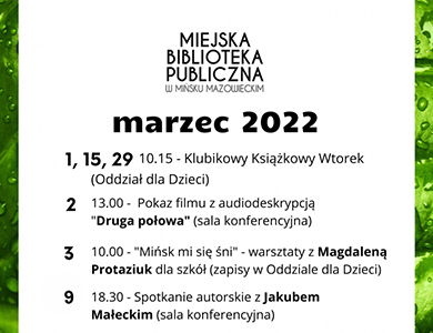 Marzec w Miejskiej Bibliotece Publicznej