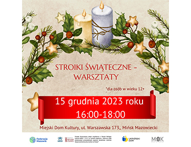 Warsztaty robienia stroików świątecznych w MDK