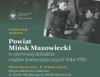 W górnym prawym rogu szare zdjęcie żołnierzy z karabinami. Poniżej informacje na ciemno-zielonym tle