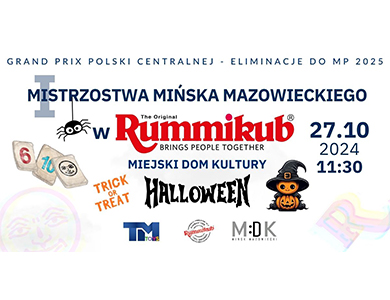 Na jasnym tle kolorowe informacje i rysunki związene z halloween: pająk, dynie w przebraniu