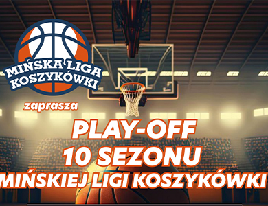 Na tle zdjęcia hali sportowej informacje