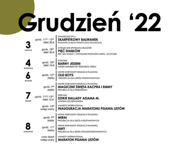 Grudzień w MDK