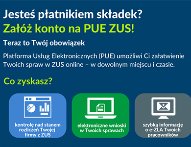 PUE ZUS obowiązkowe dla płatników składek