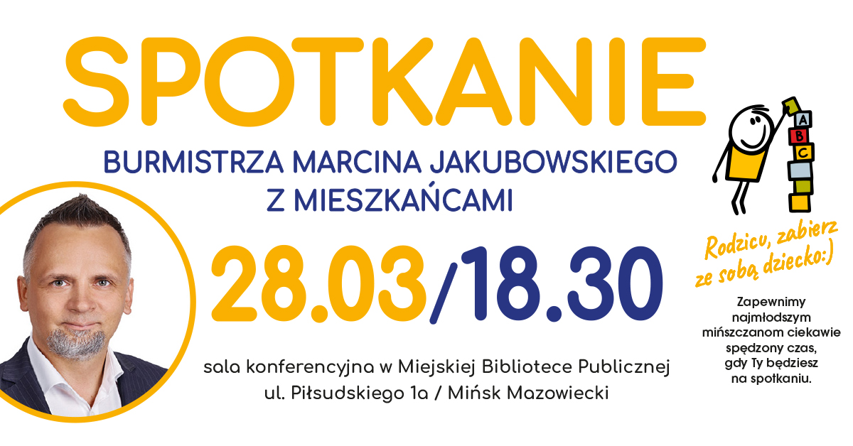 Spotkanie Burmistrza Marcina Jakubowskiego z mieszkańcami