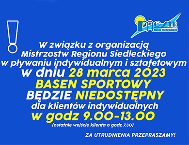 28 marca basen sportowy niedostępny