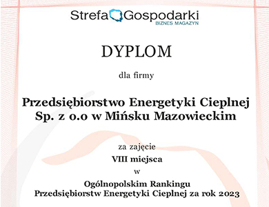 Ogólnopolski Ranking Przedsiębiorstw Energetyki Cieplnej za rok 2023
