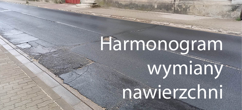 Harmonogram wymiany nawierzchni ulic