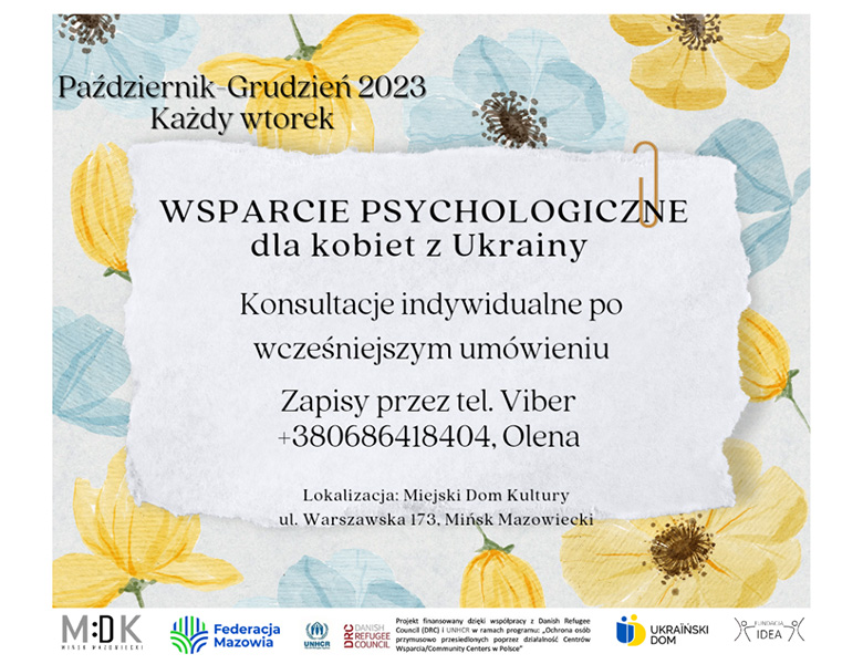 Wsparcie psychologiczne dla kobiet z Ukrainy