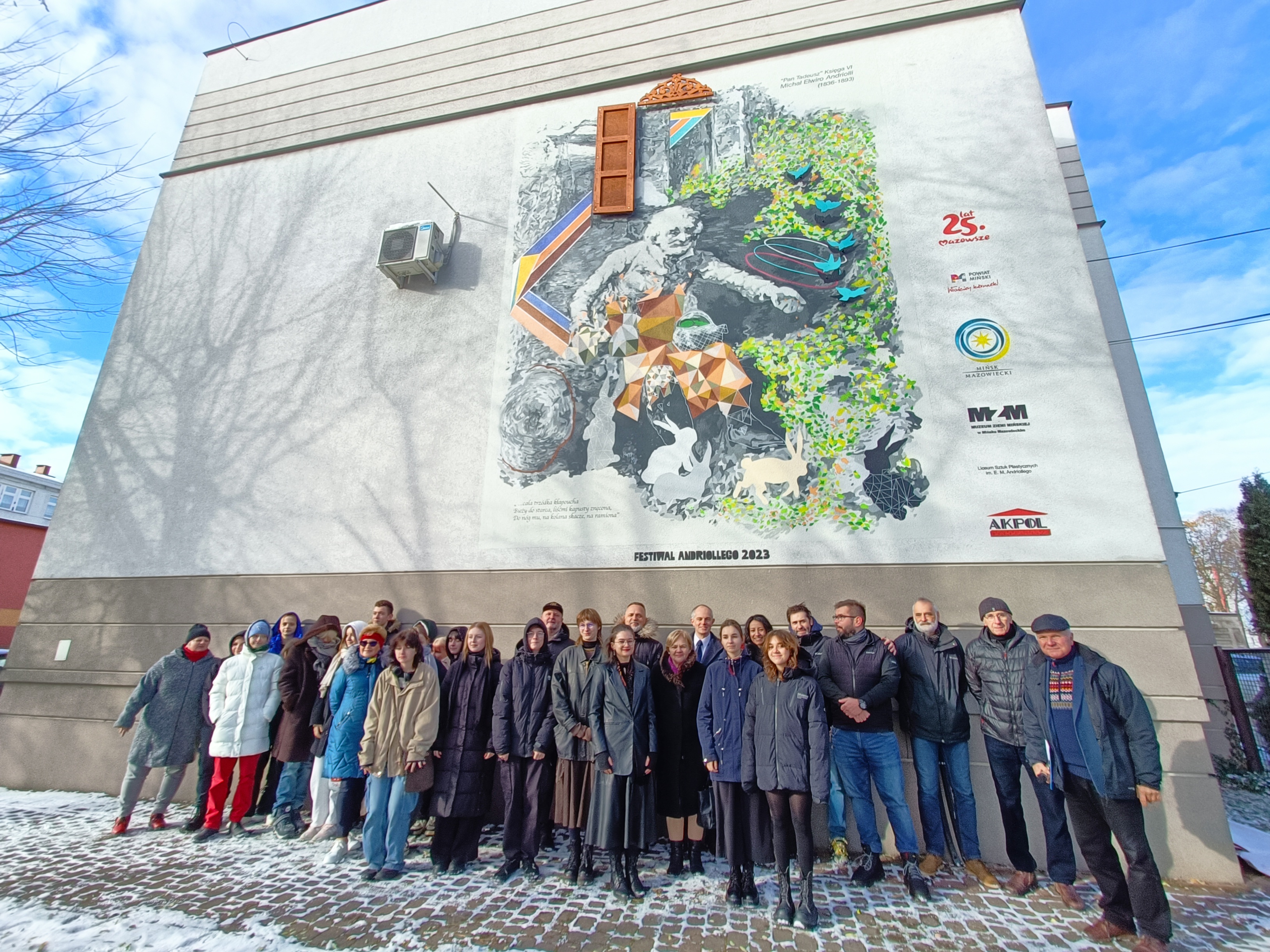 Mural na zakończenie Festiwalu Andriollego