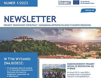 Projekt MECOG-CE Wzmocnienie współpracy i zarządzania metropolitalnego w Europie Środkowej -  Newsletter