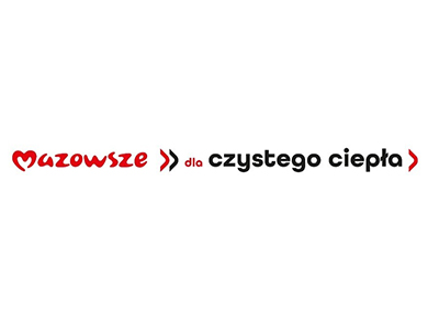 Na białym tle napis mazowsze dla czystego powietrza