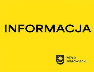 na żółtym tle napis informacja
