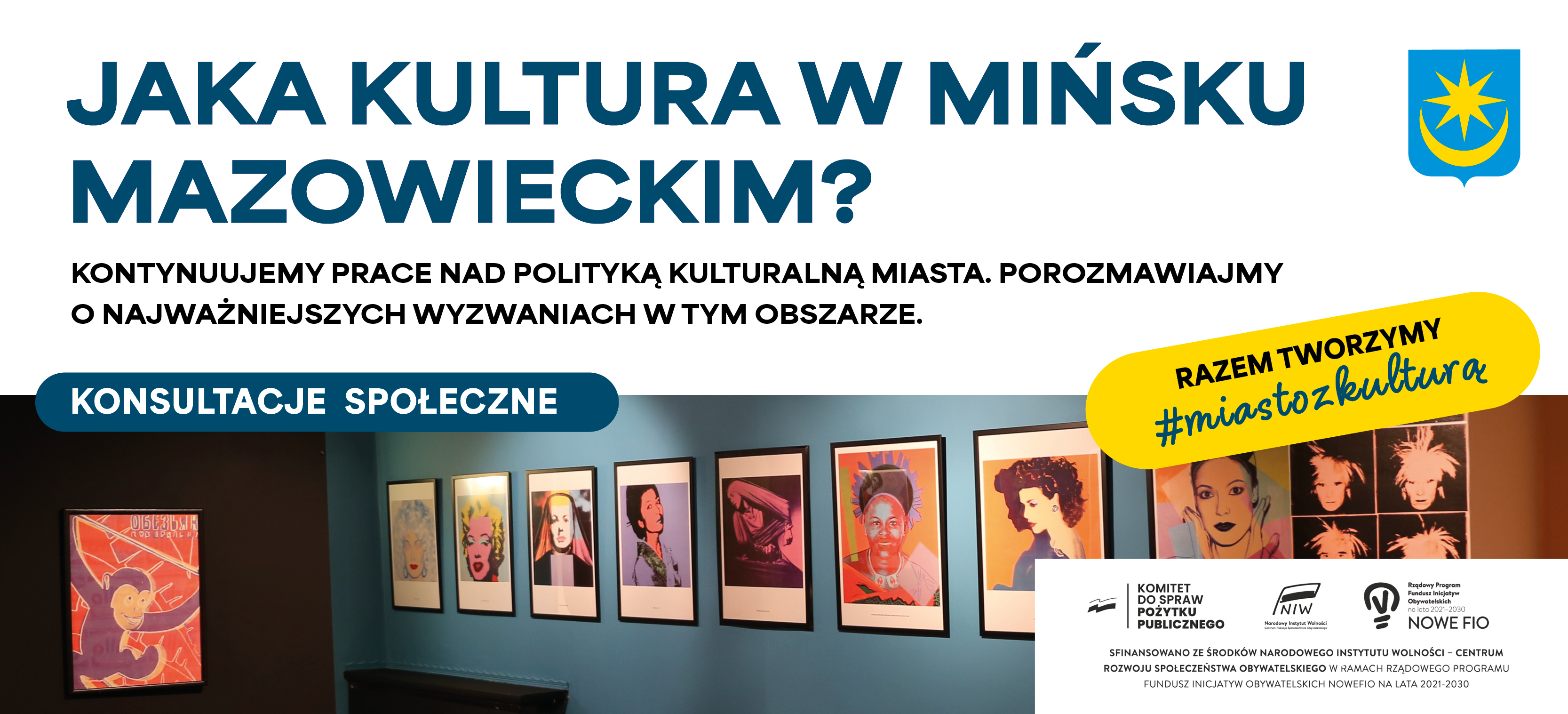Na białym tle informacje. Pod kniec pasek ze zdjęciami obrazów