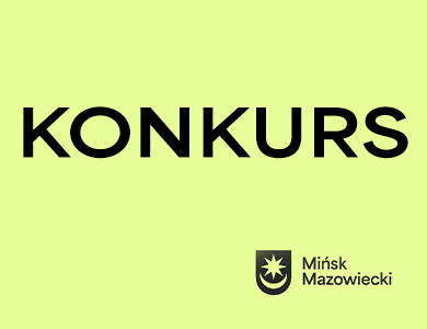 Napis konkurs na jasnozielonym tle