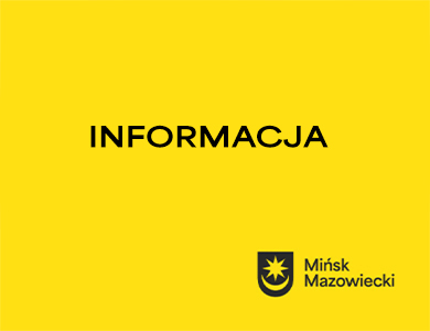Napis "informacja" na żółtym tle