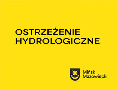 Napis "ostrzeżenie meteorologiczne" na żółtym tle