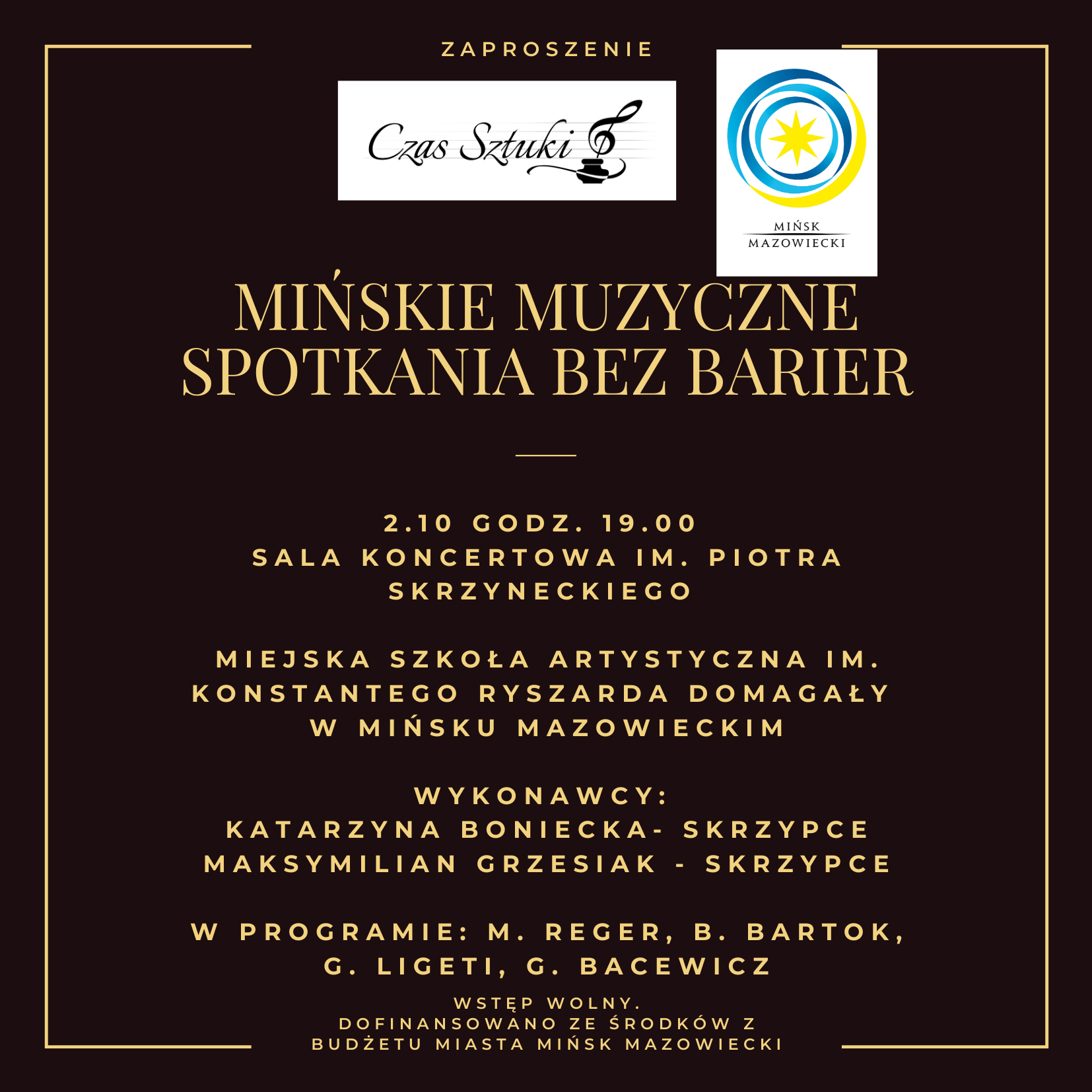Zaproszenie na Mińskie Muzyczne Spotkania bez Barier