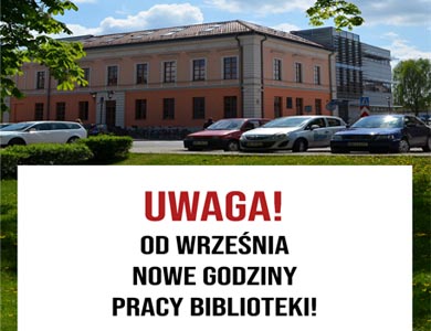 Od września nowe godziny pracy biblioteki