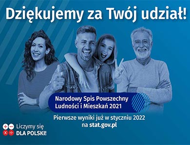 Dziękujemy za Twój udział w Narodowym Spisie Powszechnym 2021