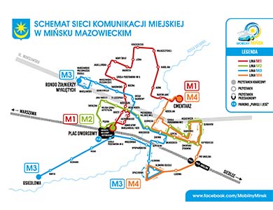 Schemat sieci komunikacji miejskiej