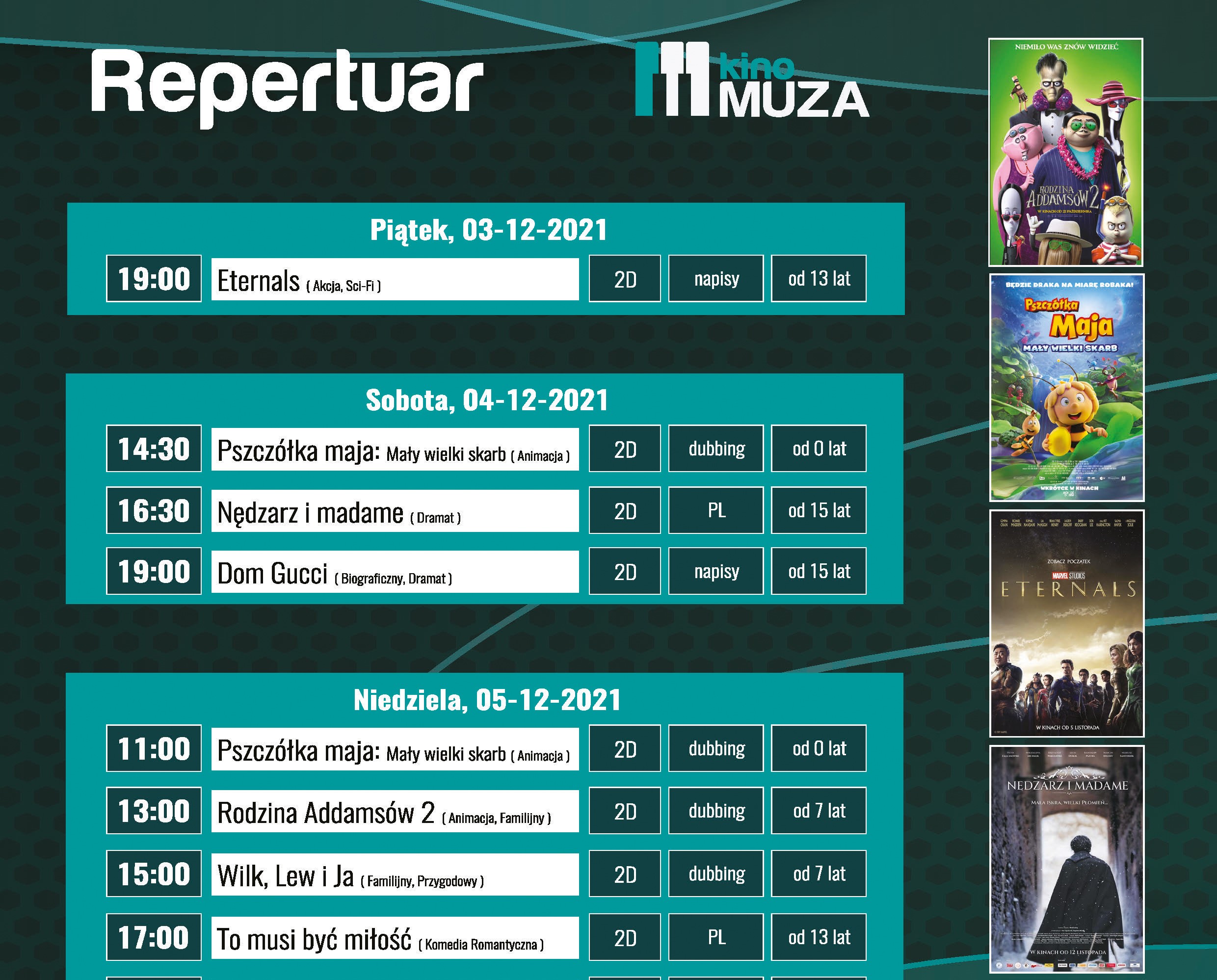 Aktualny repertuar Kina MUZA