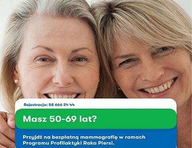 Badania mammograficzne dla Pań w wieku 50-69