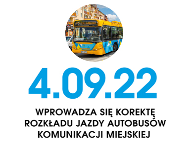 Zmiany w rozkładzie jazdy komunikacji miejskiej od 4 września 2022 r.