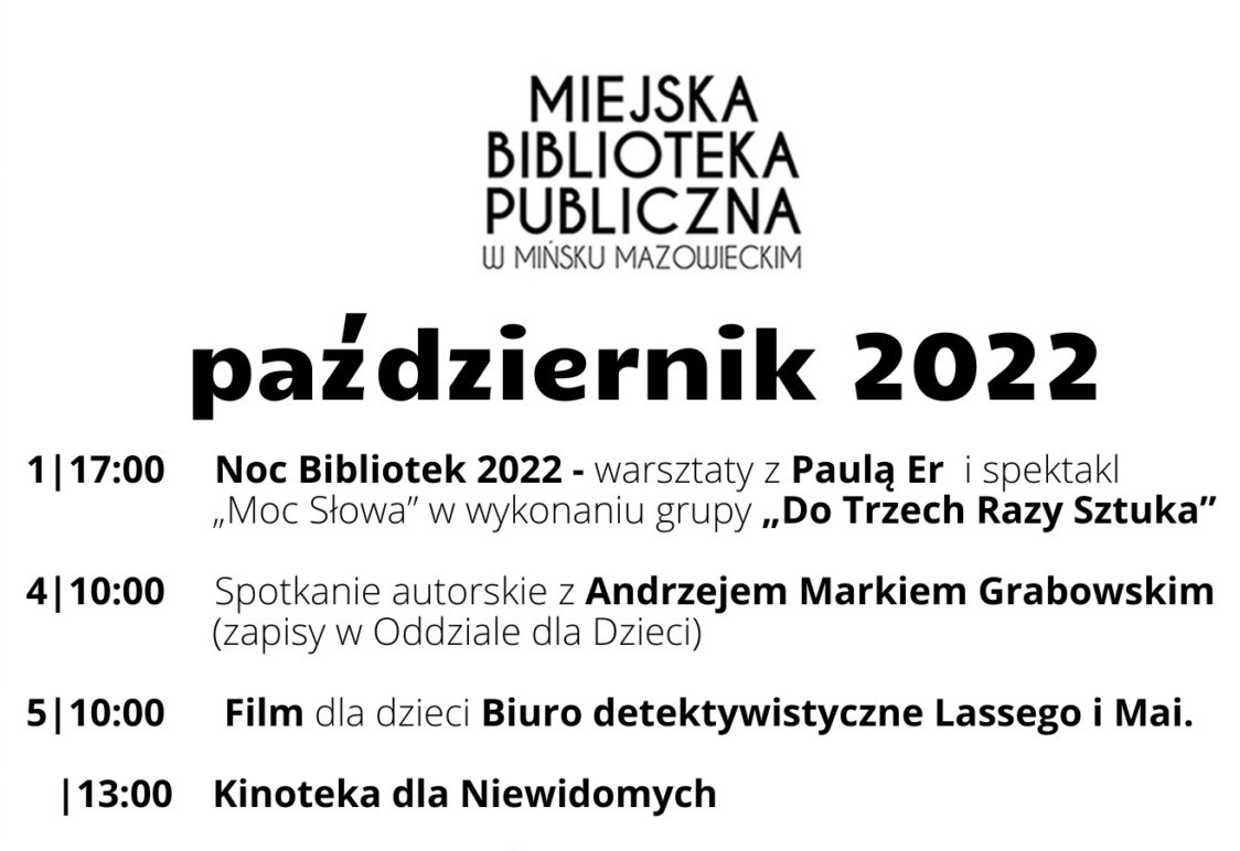 Październik w Miejskiej Bibliotece Publicznej